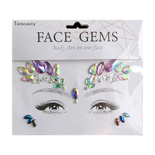 Wholesale Face Rhinestone Tattoos - Diamond Forehead Stickers for Stage Beauty