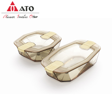 Amber High Borosilicate Glass Lunch Container for Food