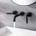 Wall mounted double Handle hot and cold faucet