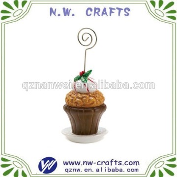 Polyresin cupcake shape name tag card holder