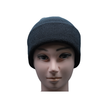 Warm Black Knitted Beanie for All Seasons