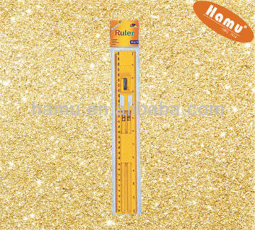 Yellow Plastic Straight Ruler Set