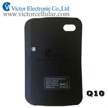 3000mAh External Back up Battery Case For BlackBerry Q10 Back up Power Case