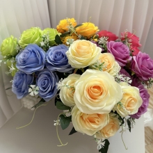 Handmade Cloth Art: Rose Wall Decoration for Holidays and Celebrations