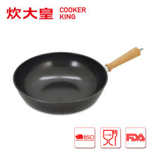 New Carbon steel black nonstick single handle chinese wok