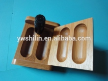 new design 100% handmake bamboo 2 bottles essential oil packaging boxes, bamboo cosmetic packaging