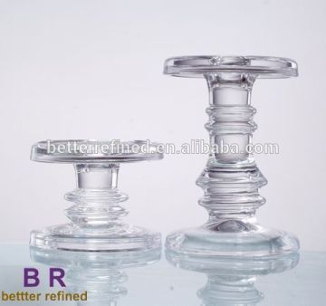 tall glass candle holder