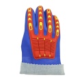 Guantes resistentes al impacto de TPR azul