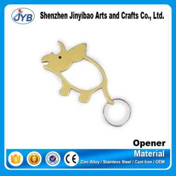 Fancy cute custom animal shape souvenir bottle opener keychain for promotion