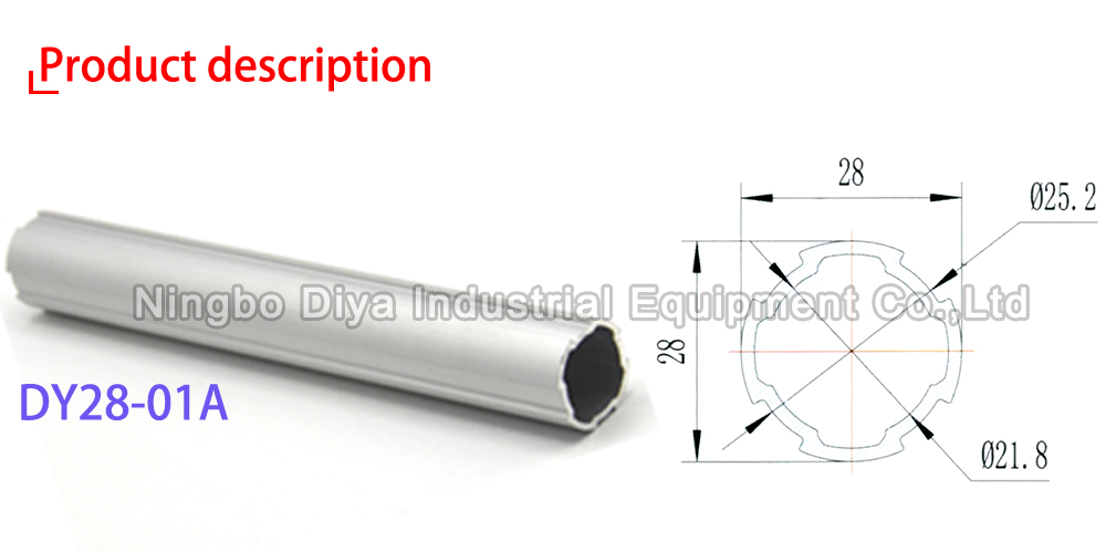 Aluminium Lean Tube OD 28mm Thickness 1.7mm/1.2mm Surface oxidation treatment Pipe