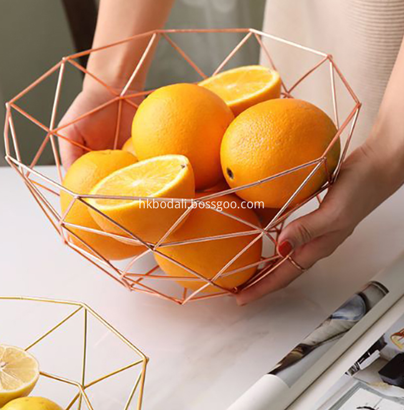 Stainless Steel Golden Fruit Serving Tray