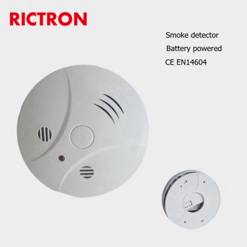 9v battery powered home safety photoelectric smoke detector