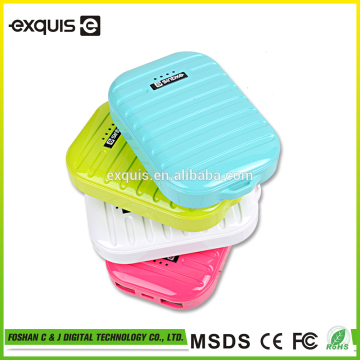 Private label fashion luggague power bank 7800mah for gift event