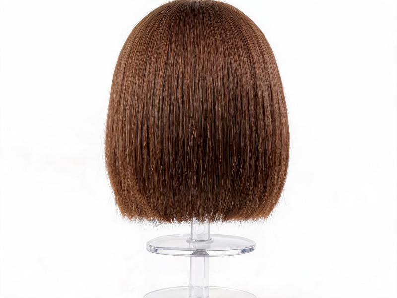 Medium Brown Bob Wig Lace Front Human Hair