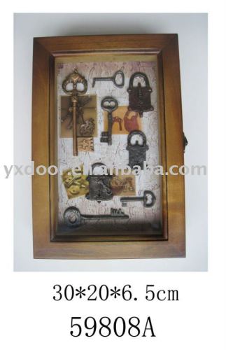 wooden key box/ wooden key cabinet/home decoration, 30x20x6.5CM size