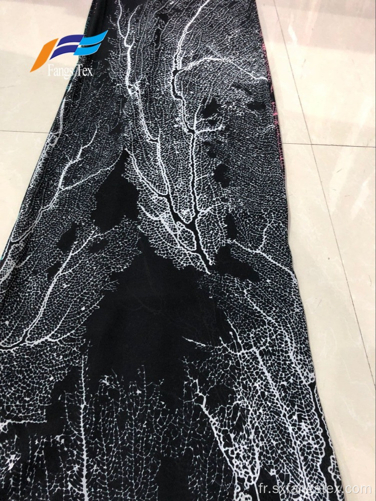 Tissu Abaya en mousseline de soie 100% polyester imprimé pas cher africain
