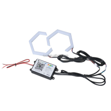 Multi-Color RGB Hexagon Angel Eyes Halos for 70mm to 90mm