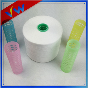 Raw white 100% spun polyester yarn 50/2