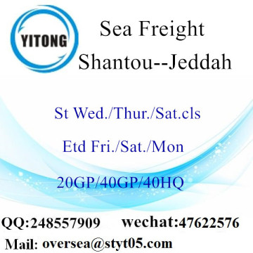 Transporte marítimo de frete marítimo de Shantou para Jeddah