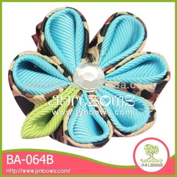 Leopard grain set auger blue flower hair ornaments