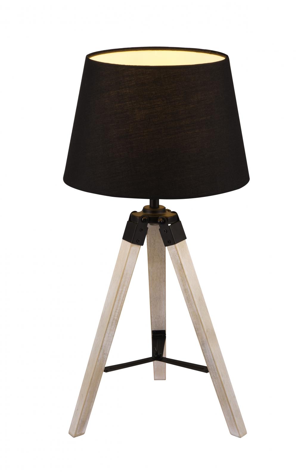 wooden tripod table lamp