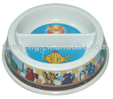 Round melamine cat bowl