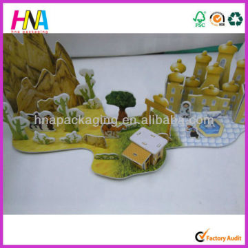 Castle and travelers 3D jigsaw puzzle model