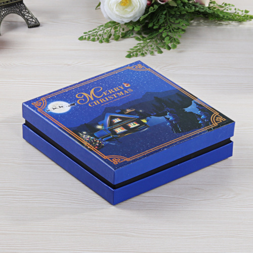 Chocolate Packaging Paper Custom Blue Truffle Gift Box