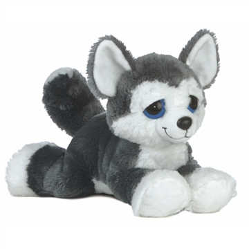 toy dog husky, stuffed soft husky
