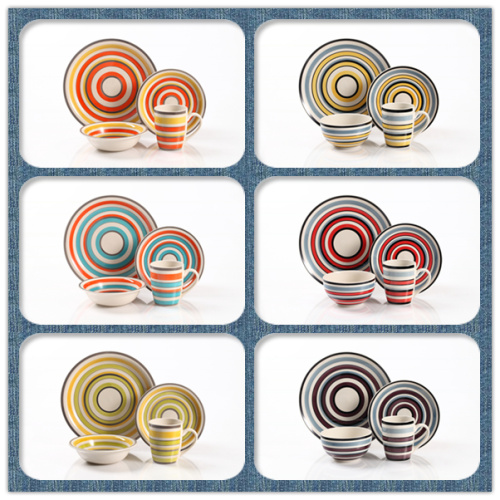 COLORFUL HANDPAINTED TABLEWARE DINNER SET DINNERWARE