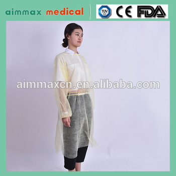 Disposable hospital clothing long sleeve patient gown