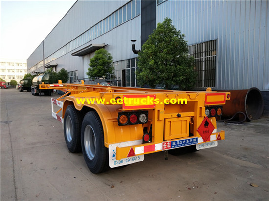 2 Axle 30 Ton Low شاحنة مسطحة مقطورة