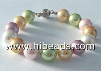 fixure murticolor shell pearl of bracelet SPB0002