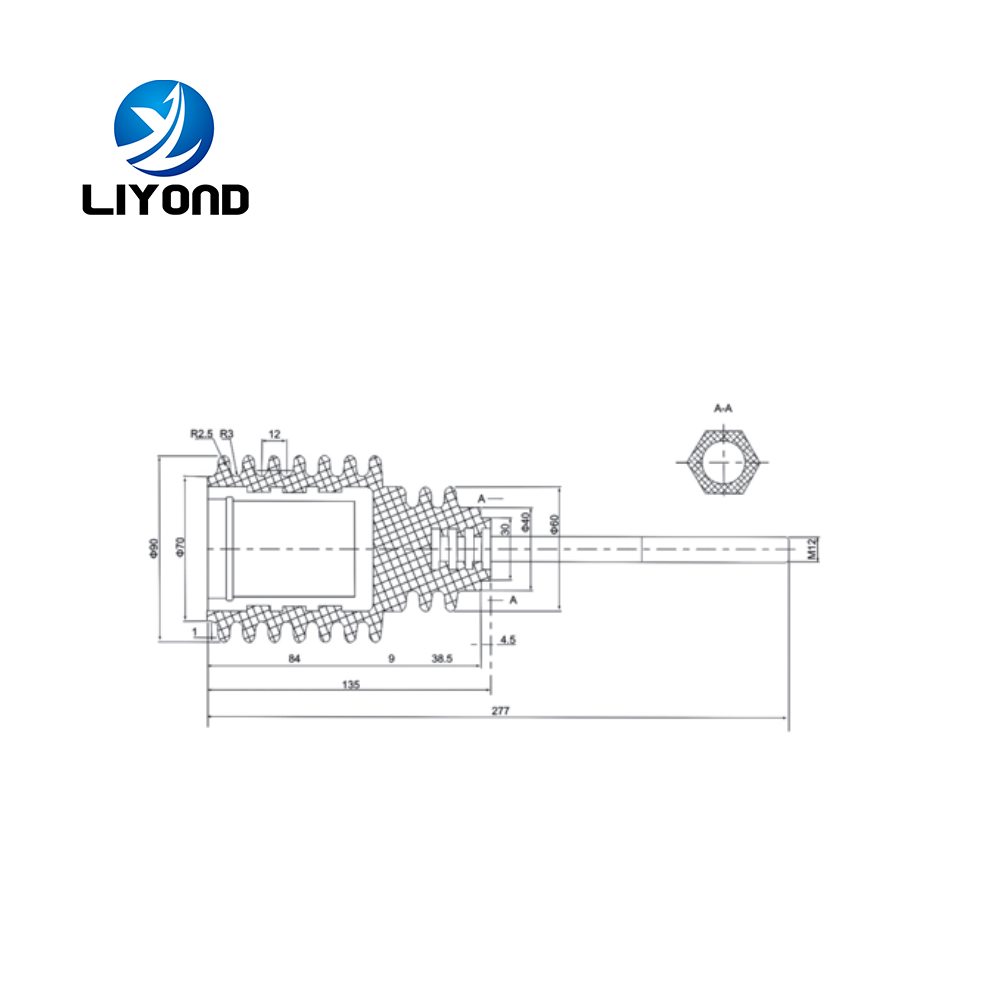 12KV Insulated tension pole Insulating Pull rod Insulation Bars for vacuum circuit breaker