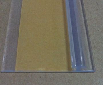 clear pvc supermarket shelf pricing rail