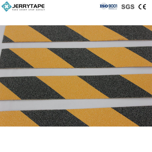 PVC Tadena de cinta antideslizante en negro y amarillo para escaleras