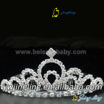 Mini Rhinestone Tiara desfile coronas para muñeca