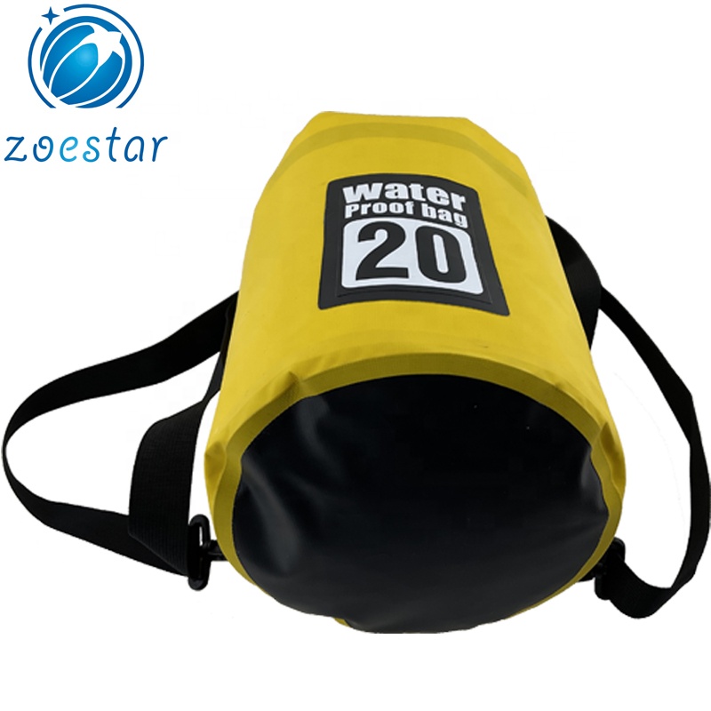 Waterproof 20L Roll Top Round Welded Tarpaulin Dry Bag Floating Outdoor Waterproof Sack Bag