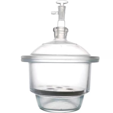 Clear Glass Vacuum Drying Desiccator with stopcock 210mm