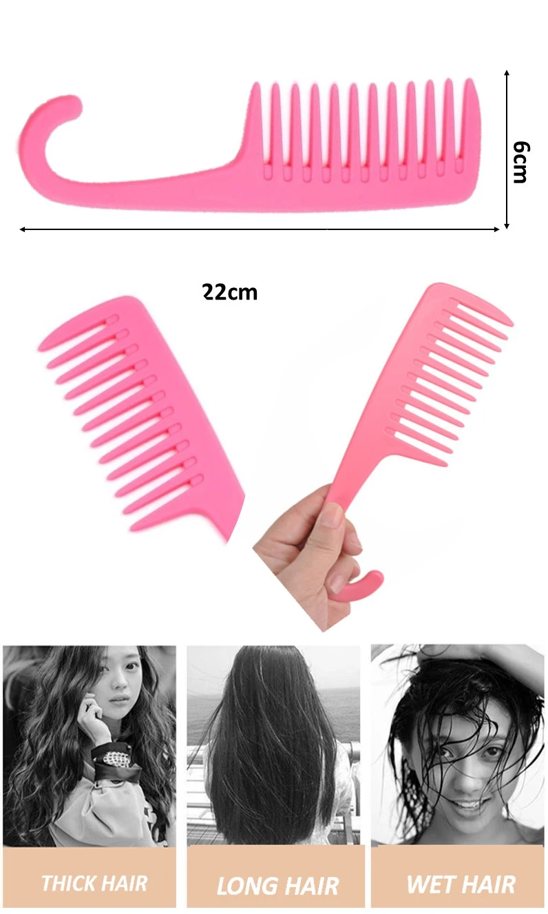 Plastic Anti-Stastic Wide Tooth Barber Comb