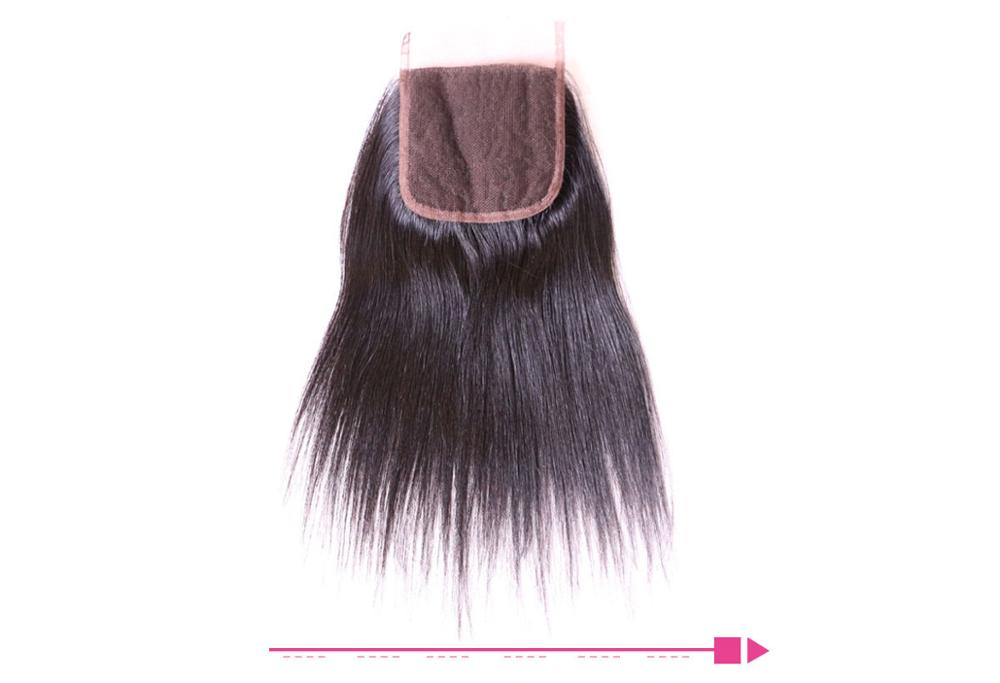 Closure 4X4 Brazilian Straight Closure Hair Raw Unprocessed Virgin Brazilian Hair