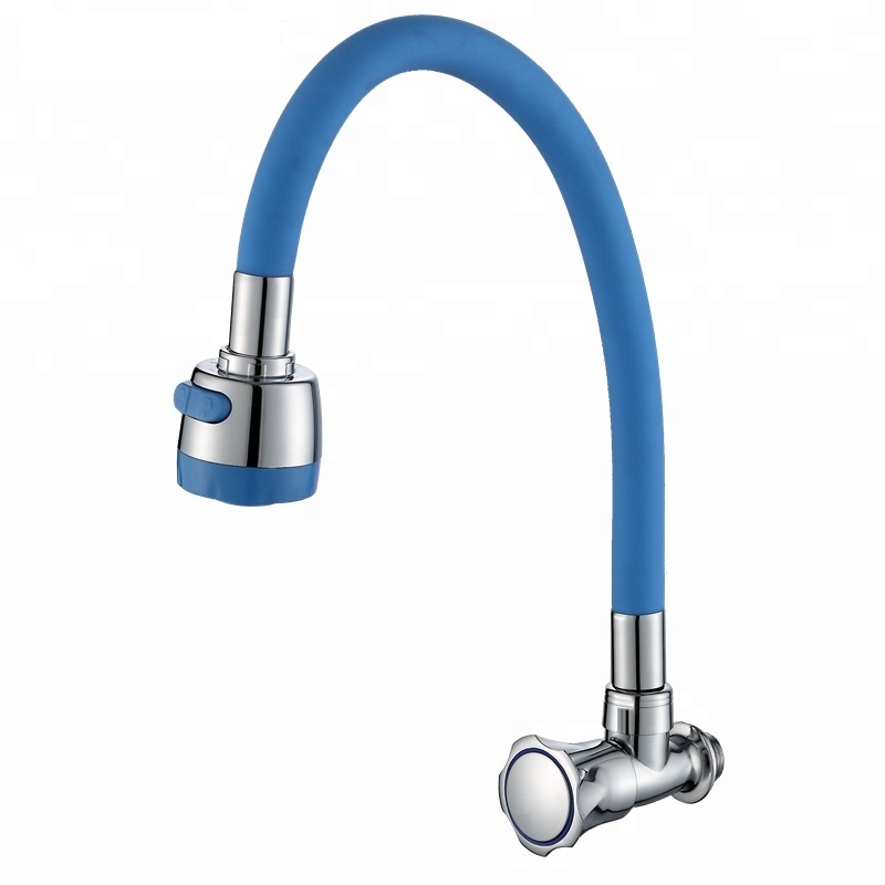 Colorful stainless steel pipe affordable Kitchen sink Faucet with rubber Pull Down Sprayer Swivel Spout