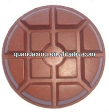 Metal diamond polishing pads for concrete