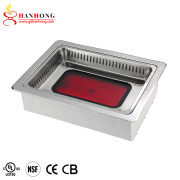 Indoor Commercial Infrared Korean BBQ Grill - ETl UL CE CB Certified