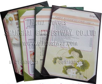 Single menu board menu cover table menu holder