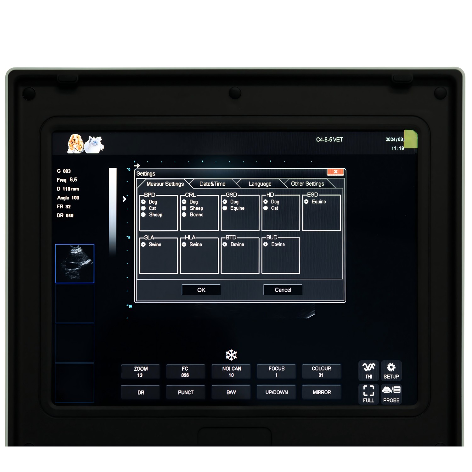 Ультрагукавое сканер ветэрынар ultrasound scanner veterinary