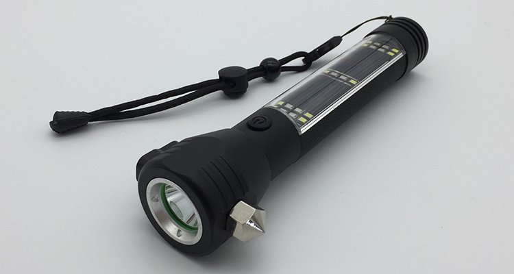 rechargeable solar rescue small flashlight