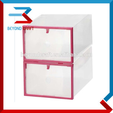 Good price clear poly PP shoe box with plastic frame