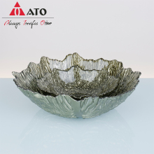 Simple Snacks Nuts Fruit Plate Set Glass Plate