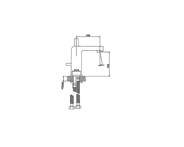 Brass Hpb59-1SL2126(01) single lever monobloc basin mixer universal swivel Simple and elegant with Sedal Cartridge high quality